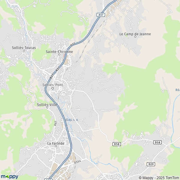 Plan Solli  s-Pont carte Solli  s-Pont  83210  infos pratiques