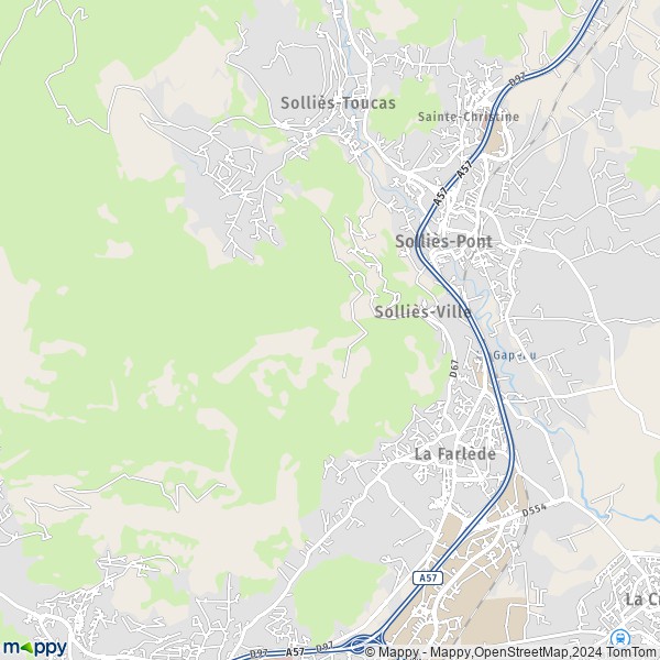 La carte pour la ville de Solliès-Ville 83210
