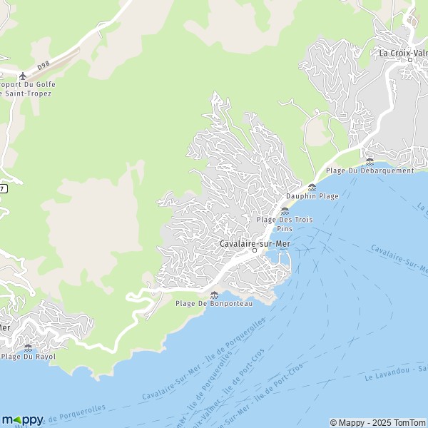 La carte pour la ville de Cavalaire-sur-Mer 83240