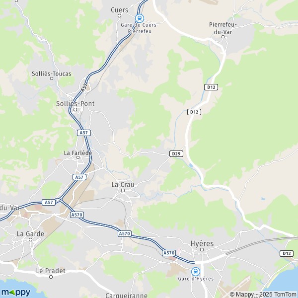 La carte pour la ville de La Crau 83260