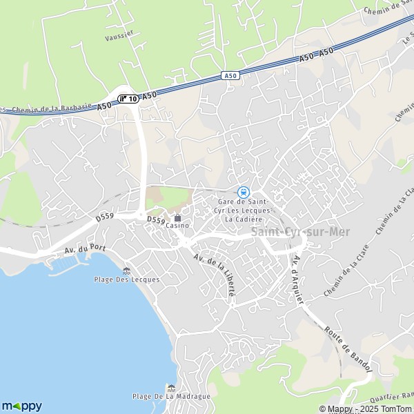 Carte Z.A.C. Les Pradeaux, 83270 Saint-Cyr-sur-Mer