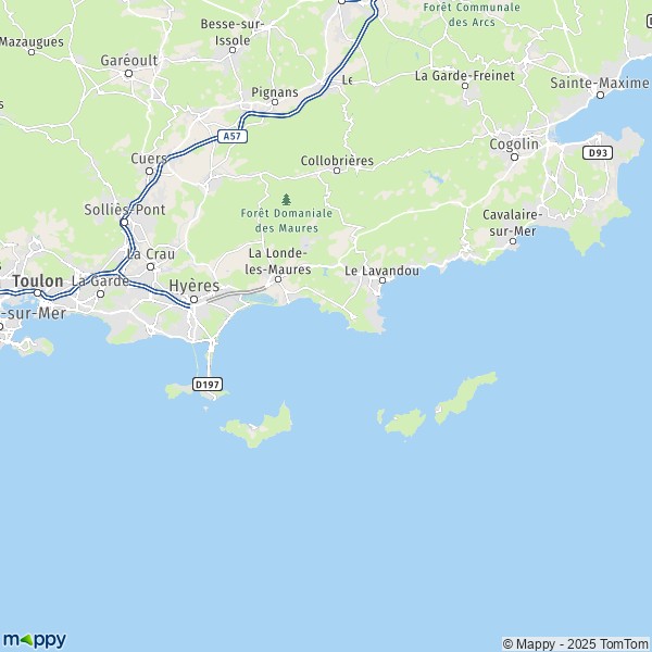 Carte Z.A. Palyvestre Sud, 83400 Hyères