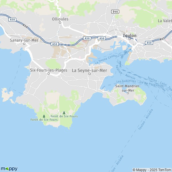 carte de france la seyne sur mer Plan la seyne sur mer : carte de la seyne sur mer (83500) et infos 