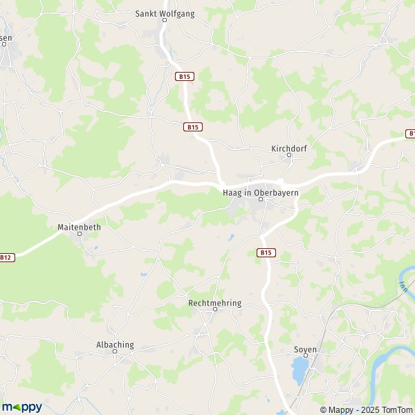 La carte pour la ville de 83527 Haag in Oberbayern