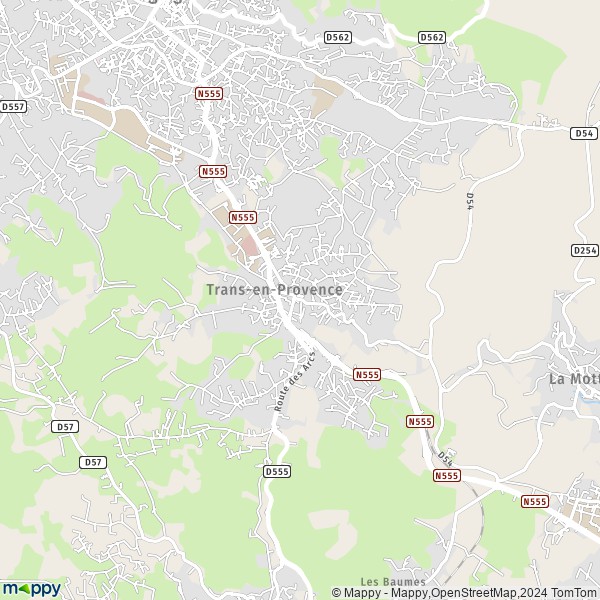 La carte pour la ville de Trans-en-Provence 83720