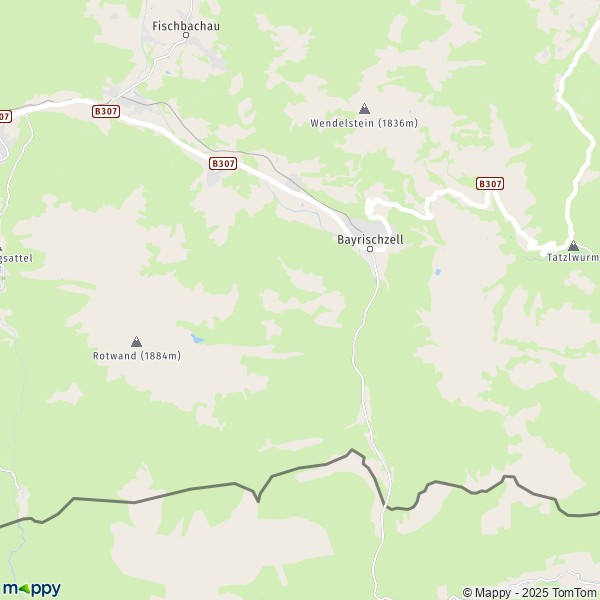 La carte pour la ville de 83735 Bayrischzell