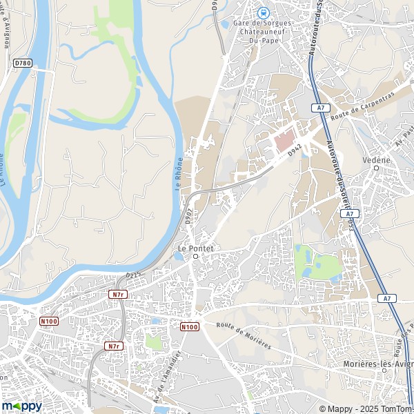 La carte pour la ville de Le Pontet 84130