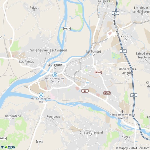 La carte pour la ville de Montfavet, 84140 Avignon