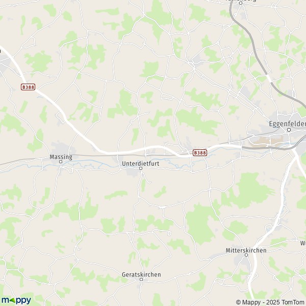 La carte pour la ville de 84339 Unterdietfurt