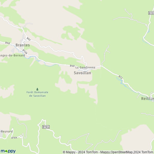 La carte pour la ville de Savoillan 84390