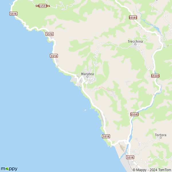 La carte pour la ville de Maratea 85046