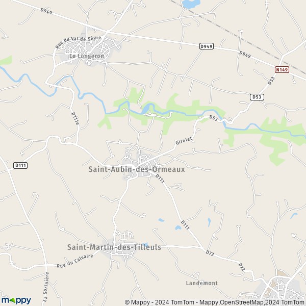 La carte pour la ville de Saint-Aubin-des-Ormeaux 85130