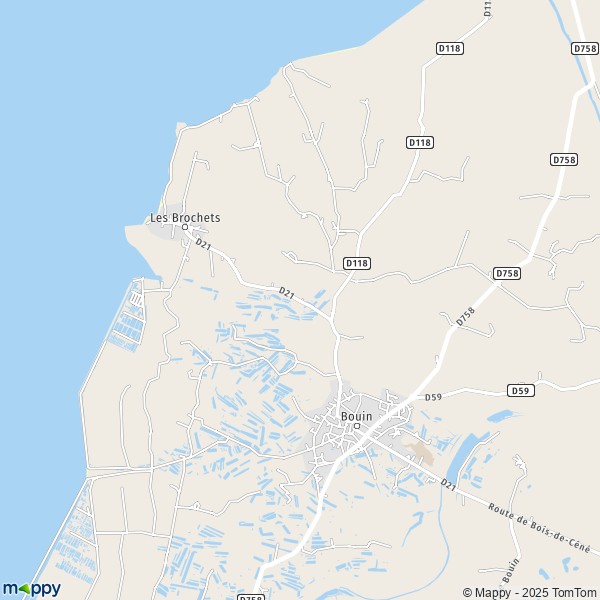 Carte Cholet, 85230 Bouin