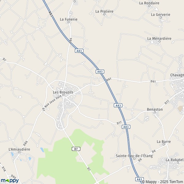 Carte La Guère, 85260 Les Brouzils