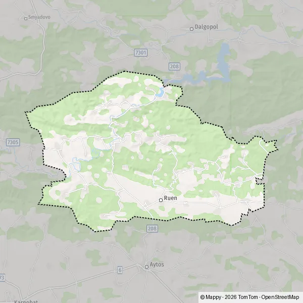 Plan Ruen : carte de Ruen (8530) et infos pratiques