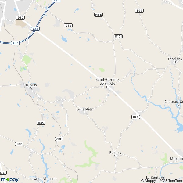 La carte pour la ville de Saint-Florent-des-Bois, 85310 Rives-de-l'Yon