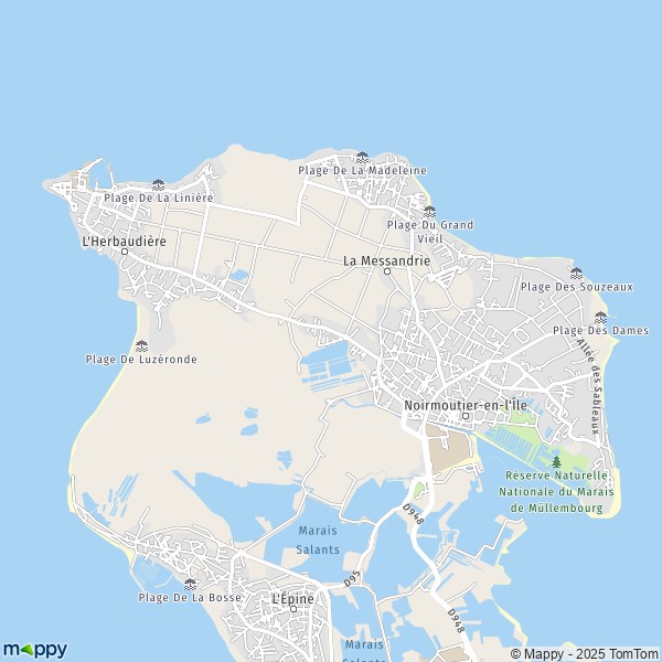 La carte pour la ville de Noirmoutier-en-l'Île 85330