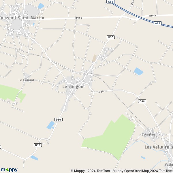 La carte pour la ville de Le Langon 85370