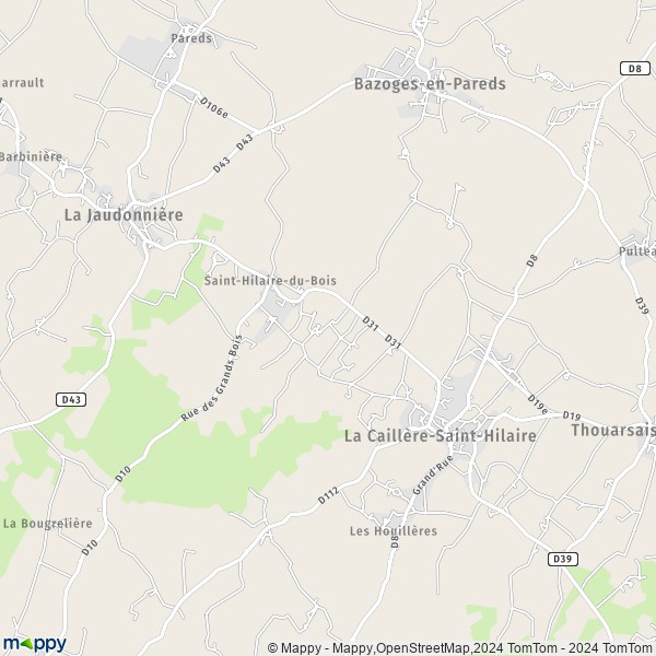 La carte pour la ville de La Caillère-Saint-Hilaire 85410