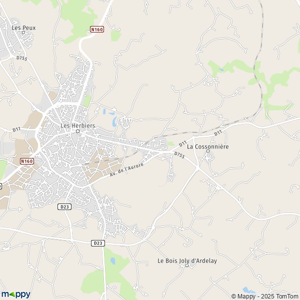 Carte La Roche Thémer, 85500 Les Herbiers