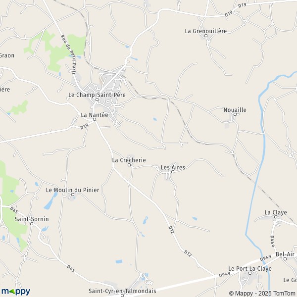 Carte Les Belles-Filles, 85540 Le Champ-Saint-Père