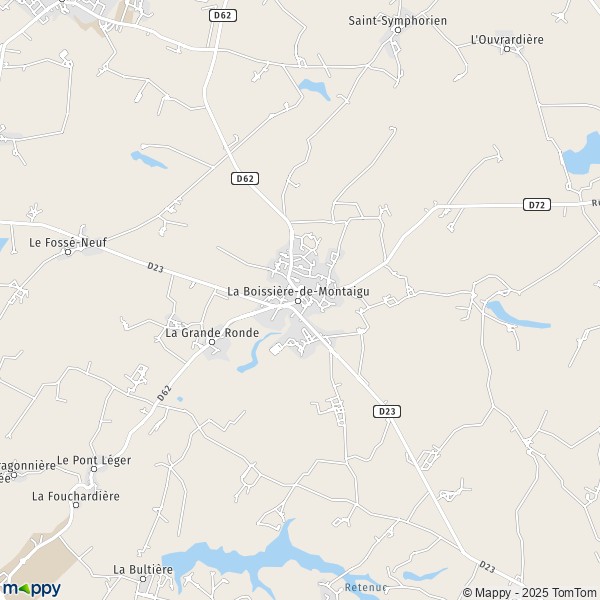 La carte pour la ville de La Boissière-de-Montaigu 85600