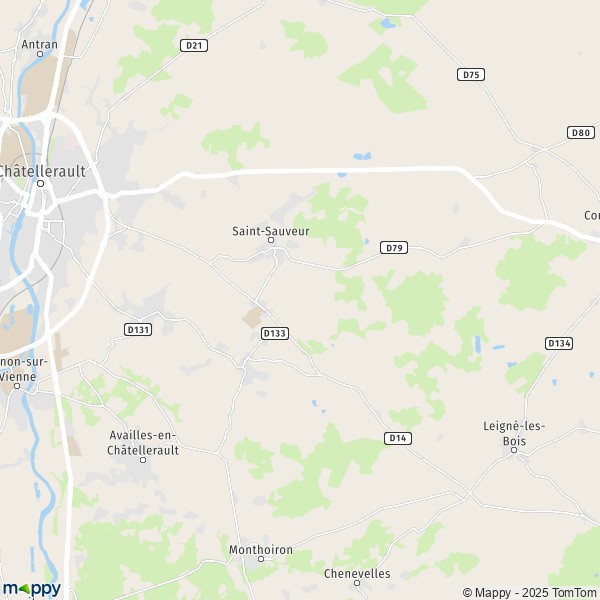 La carte pour la ville de Senillé-Saint-Sauveur 86100