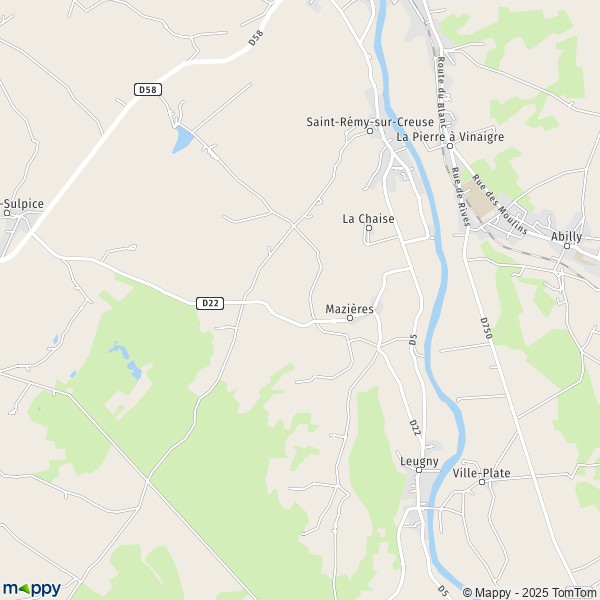 La carte pour la ville de Saint-Rémy-sur-Creuse 86220