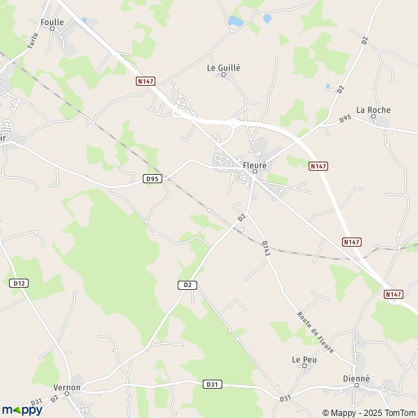 Carte Les Châteliers, 86340 Fleuré