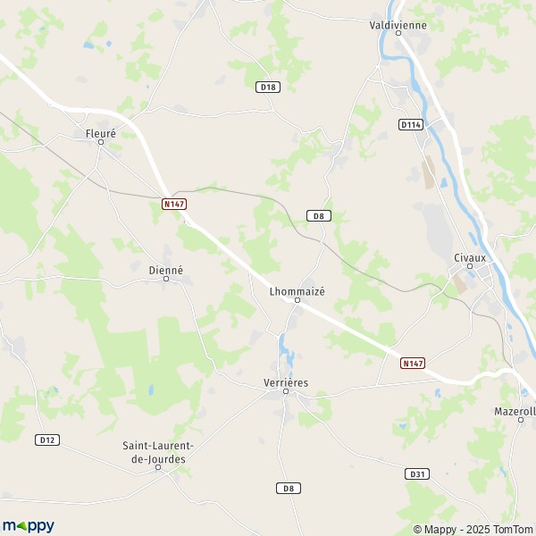 Plan Lhommaizé carte de Lhommaizé (86410) et infos pratiques