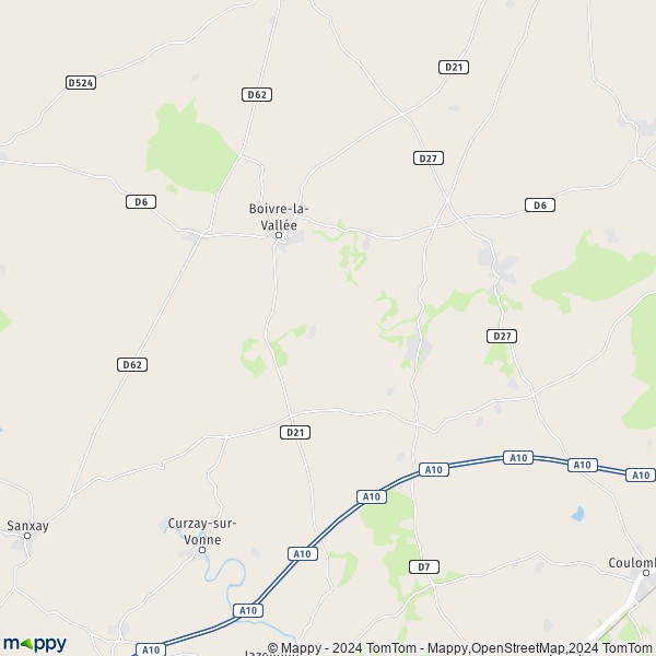 La carte pour la ville de Benassay, 86470 Boivre-la-Vallée