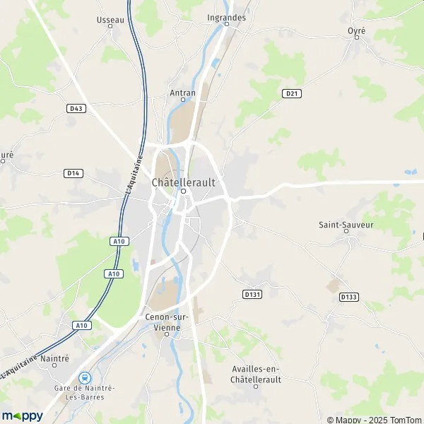 Carte Forêt De Châtellerault, 86530 Naintré