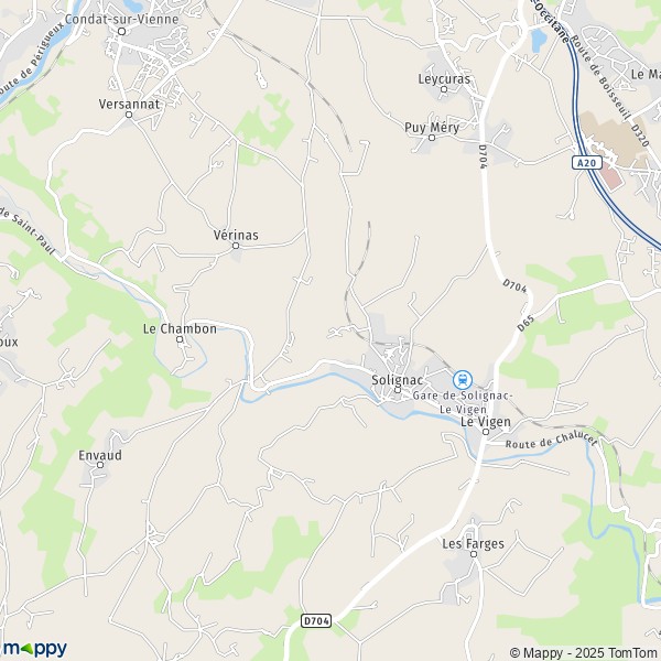 Carte Leygat, 87110 Solignac