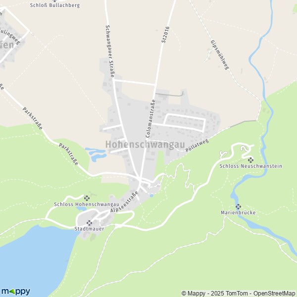 Carte Hohenschwangau, 87645 Schwangau