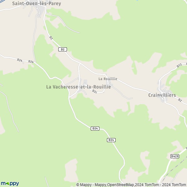 La carte pour la ville de La Vacheresse-et-la-Rouillie 88140