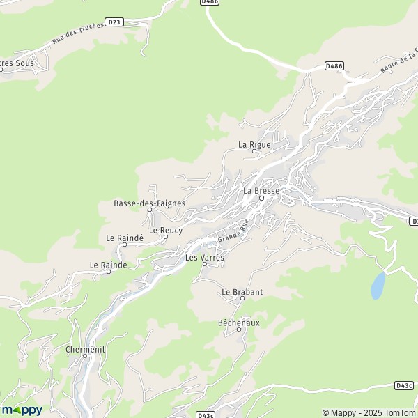Carte Le Pré de l'Orme, 88250 La Bresse