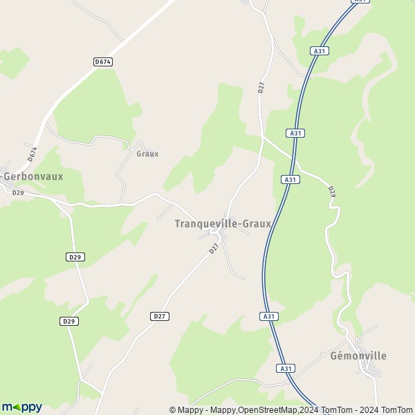La carte pour la ville de Tranqueville-Graux 88300