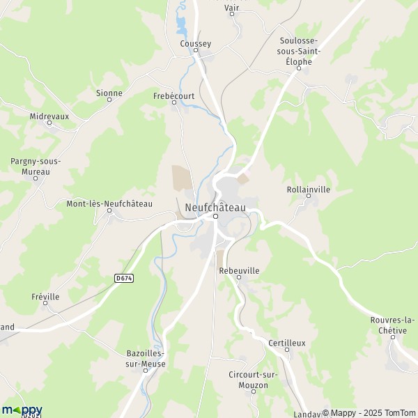 Carte Z.I. des Torrières, 88300 Neufchâteau