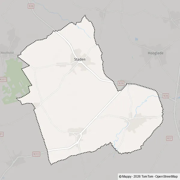 La carte pour la ville de 8840 Staden