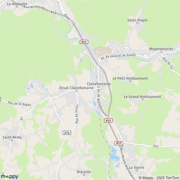 Carte Cité Vosgienne, 88480 Étival-Clairefontaine