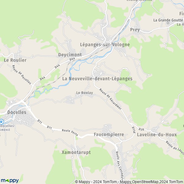 La carte pour la ville de La Neuveville-devant-Lépanges 88600