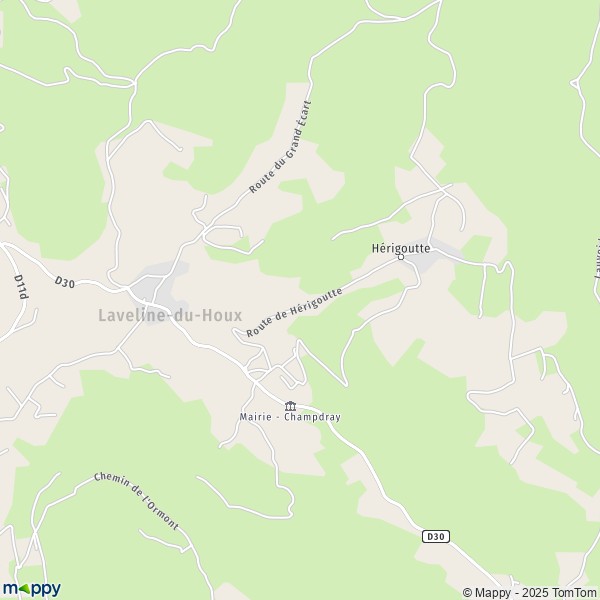 La carte pour la ville de Laveline-du-Houx 88640