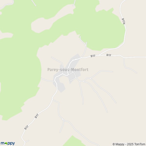 La carte pour la ville de Parey-sous-Montfort 88800