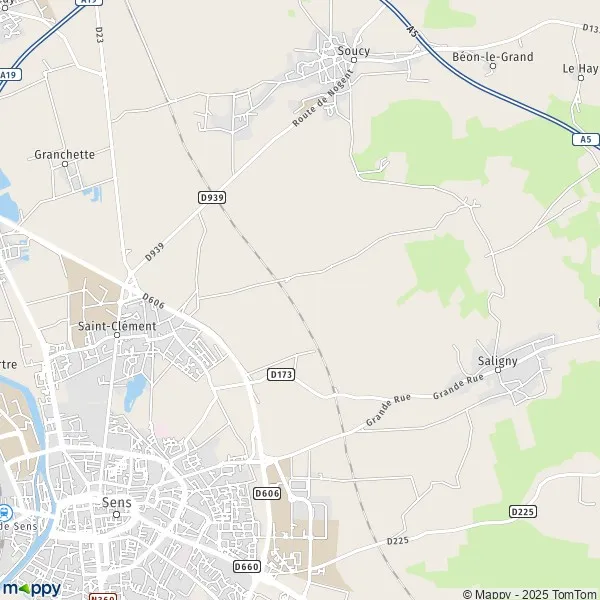 Plan SaintClément carte de SaintClément (89100) et infos pratiques