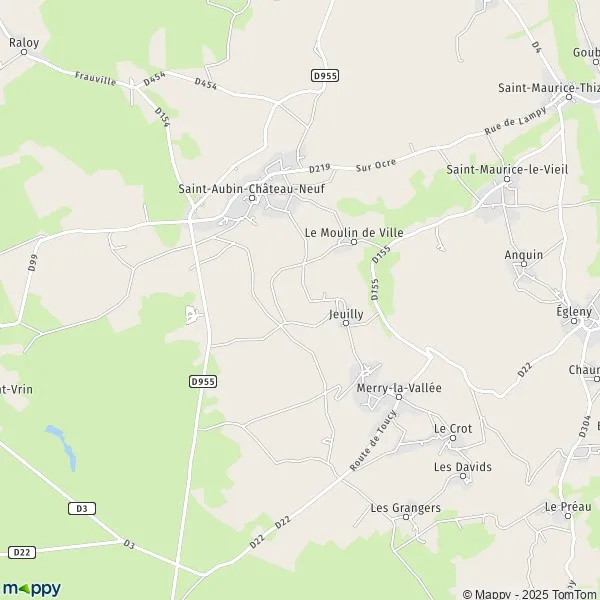 Plan SaintMartinsurOcre carte de SaintMartinsurOcre (89110) et