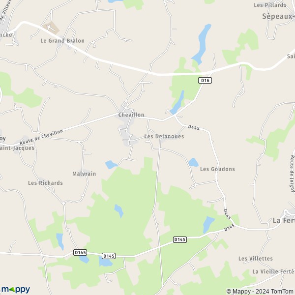 La carte pour la ville de Chevillon, 89120 Charny-Orée-de-Puisaye