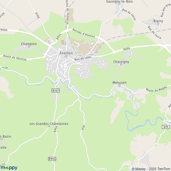 Carte Z.A.C. La Grande Corvée, 89200 Avallon