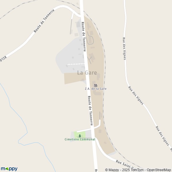 Carte Z.A. de la Gare, 89200 Étaule