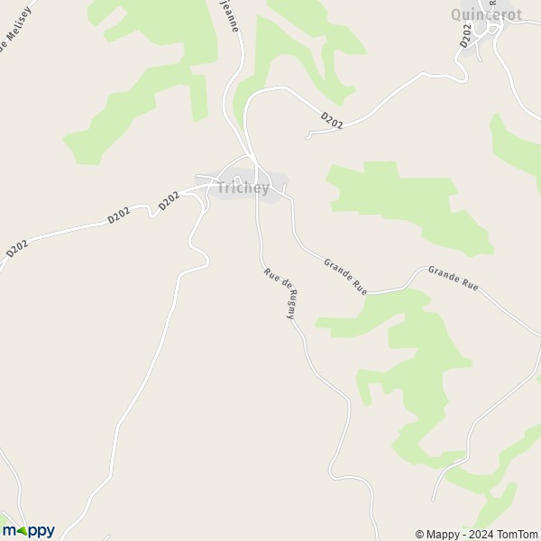 La carte pour la ville de Trichey 89430