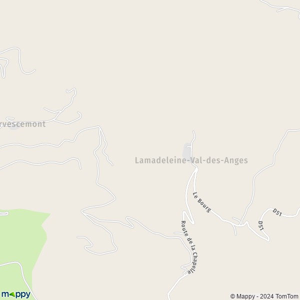 La carte pour la ville de Lamadeleine-Val-des-Anges 90170